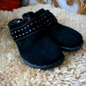 Suede Born Clogs